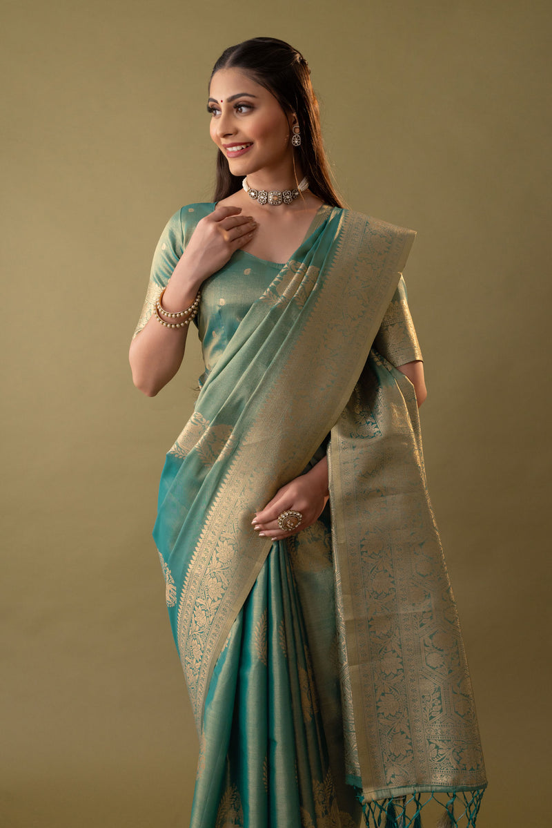 Imperial Silk Blue Saree