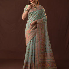 Neer Pista Green Saree