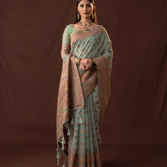 Neer Pista Green Saree
