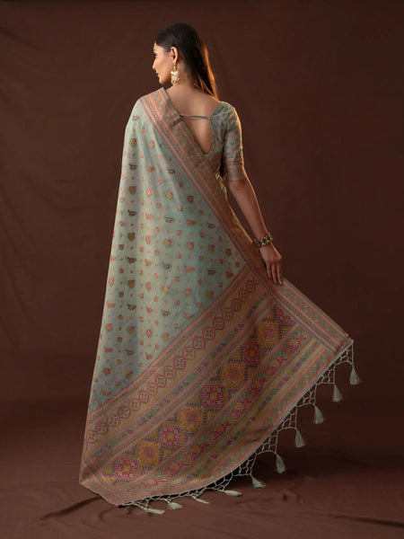 Neer Pista Green Saree