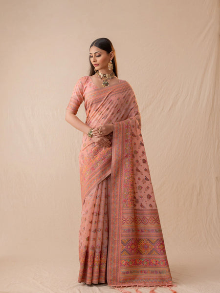 Neer Cotton Pink Saree
