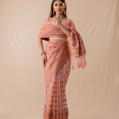 Neer Cotton Pink Saree
