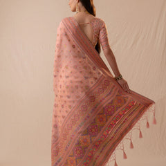Neer Cotton Pink Saree