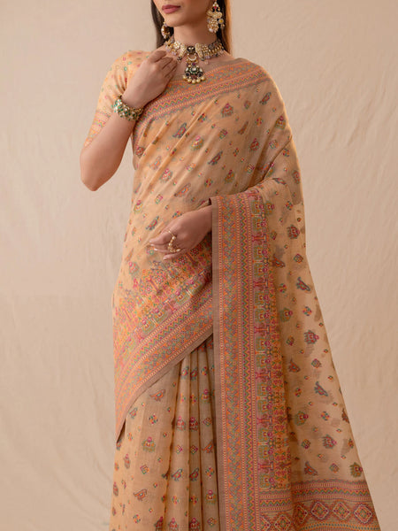 Neer Cotton Yellow Saree