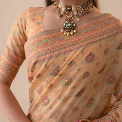 Neer Cotton Yellow Saree