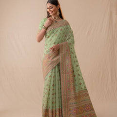 Neer Cotton Green Saree