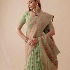 Neer Cotton Green Saree