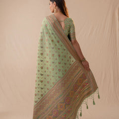 Neer Cotton Green Saree