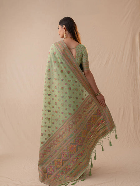 Neer Cotton Green Saree