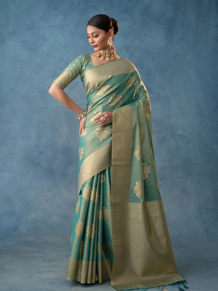 Izhai Silk Blue Saree