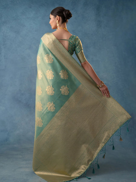 Izhai Silk Blue Saree