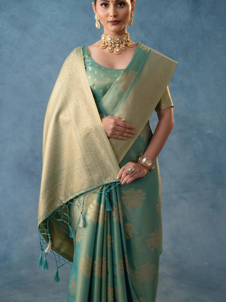 Izhai Silk Blue Saree