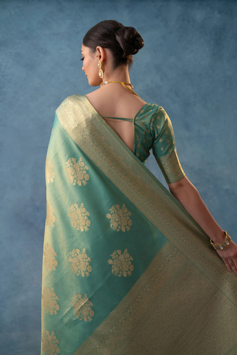 Izhai Silk Blue Saree