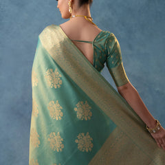 Izhai Silk Blue Saree