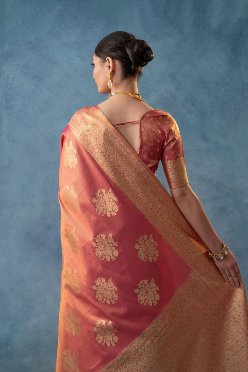 Izhai Silk Red Saree