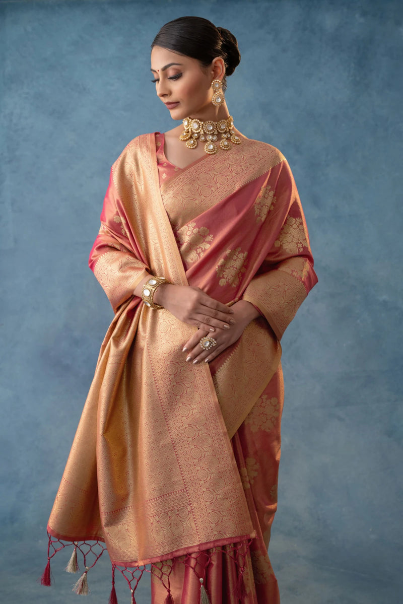 Izhai Silk Red Saree