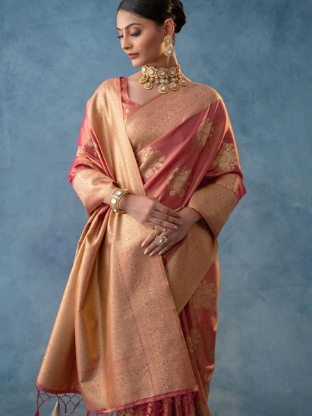 Izhai Silk Red Saree