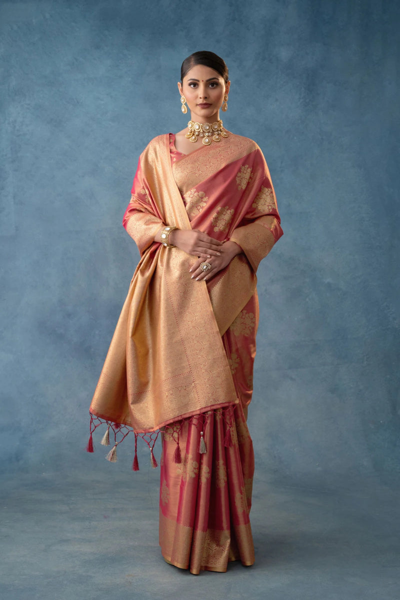 Izhai Silk Red Saree