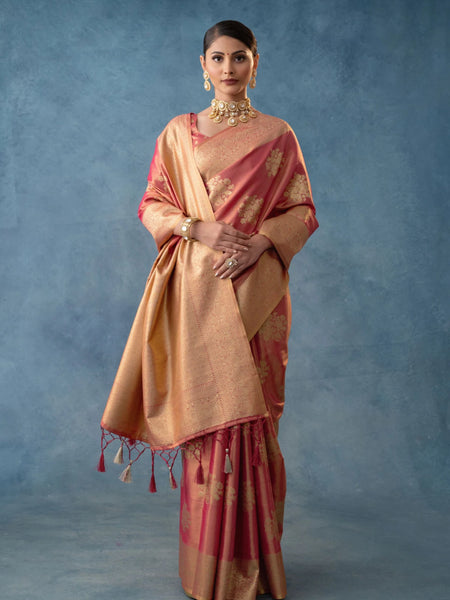 Izhai Silk Red Saree