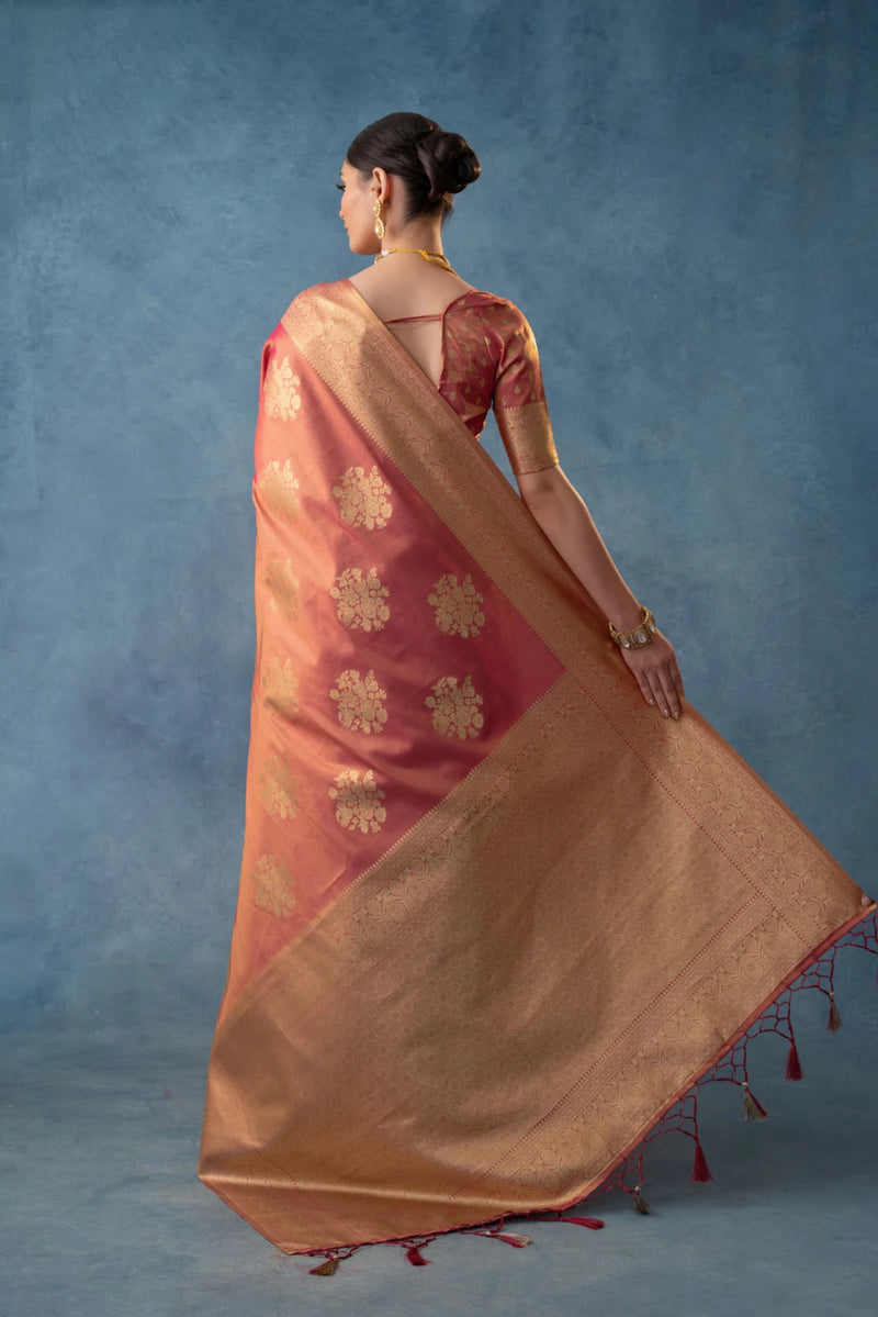 Izhai Silk Red Saree