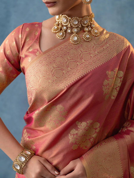 Izhai Silk Red Saree