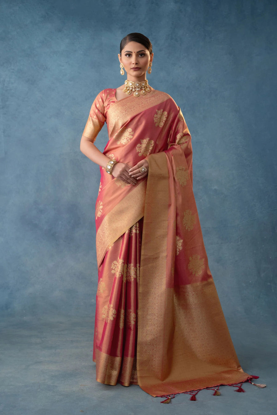 Izhai Silk Red Saree