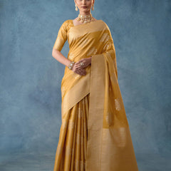 Izhai Silk Yellow Saree