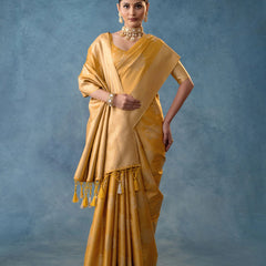 Izhai Silk Yellow Saree