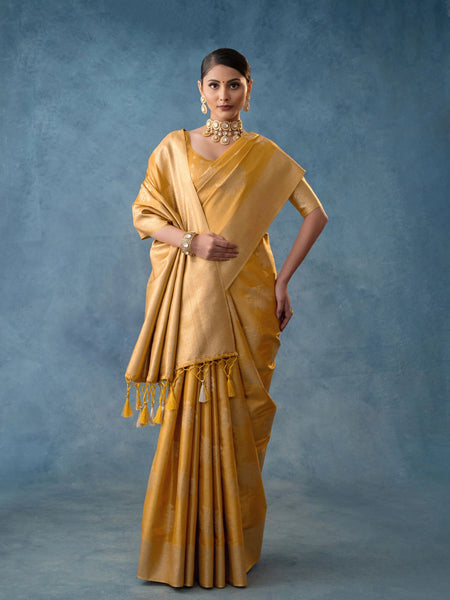 Izhai Silk Yellow Saree