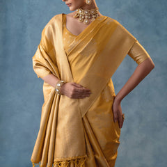 Izhai Silk Yellow Saree