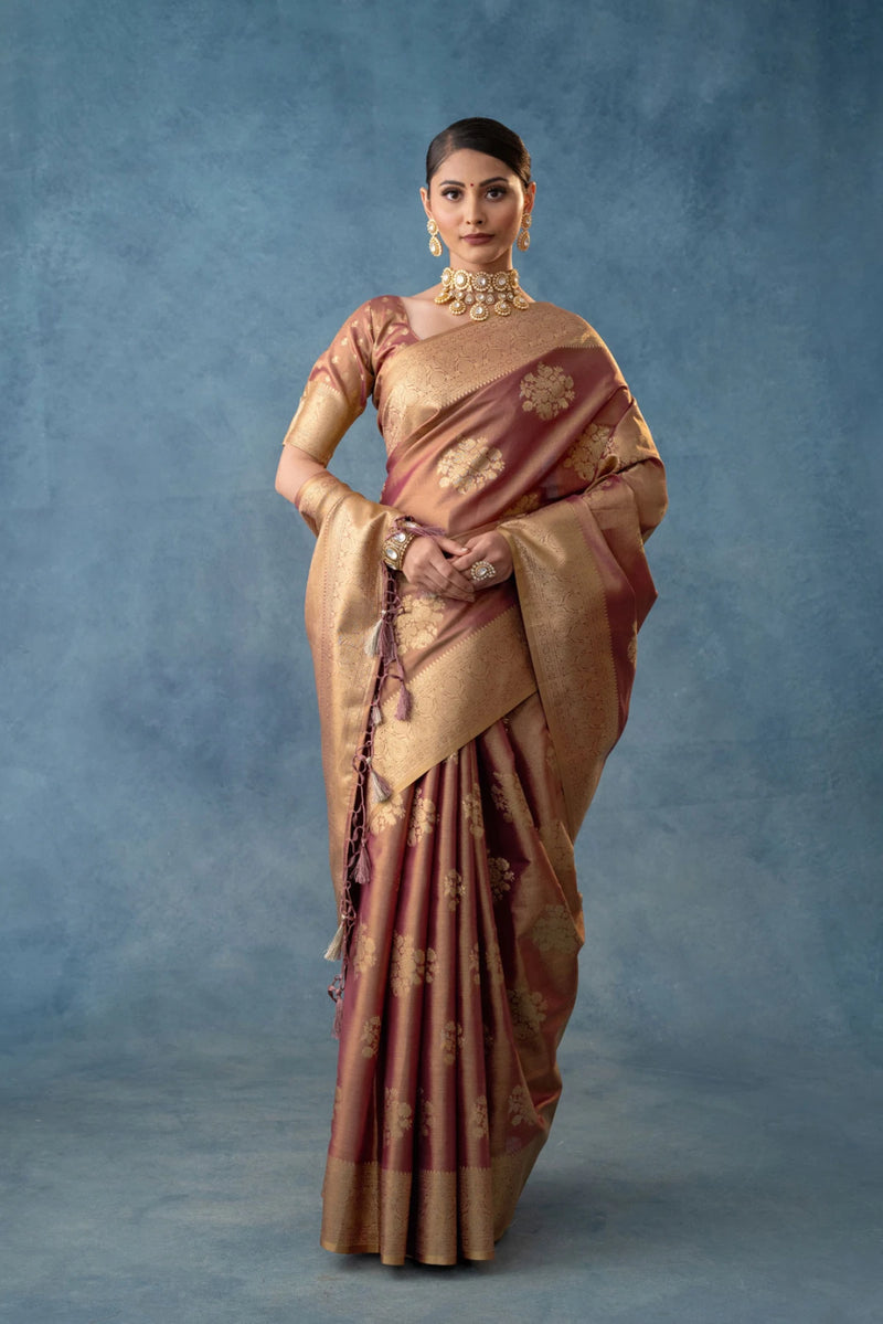 Izhai Silk Purple Saree