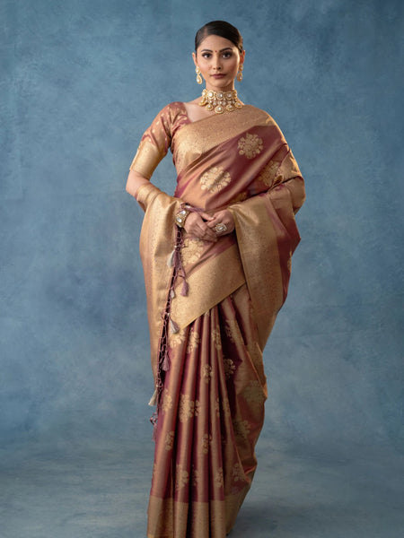 Izhai Silk Purple Saree