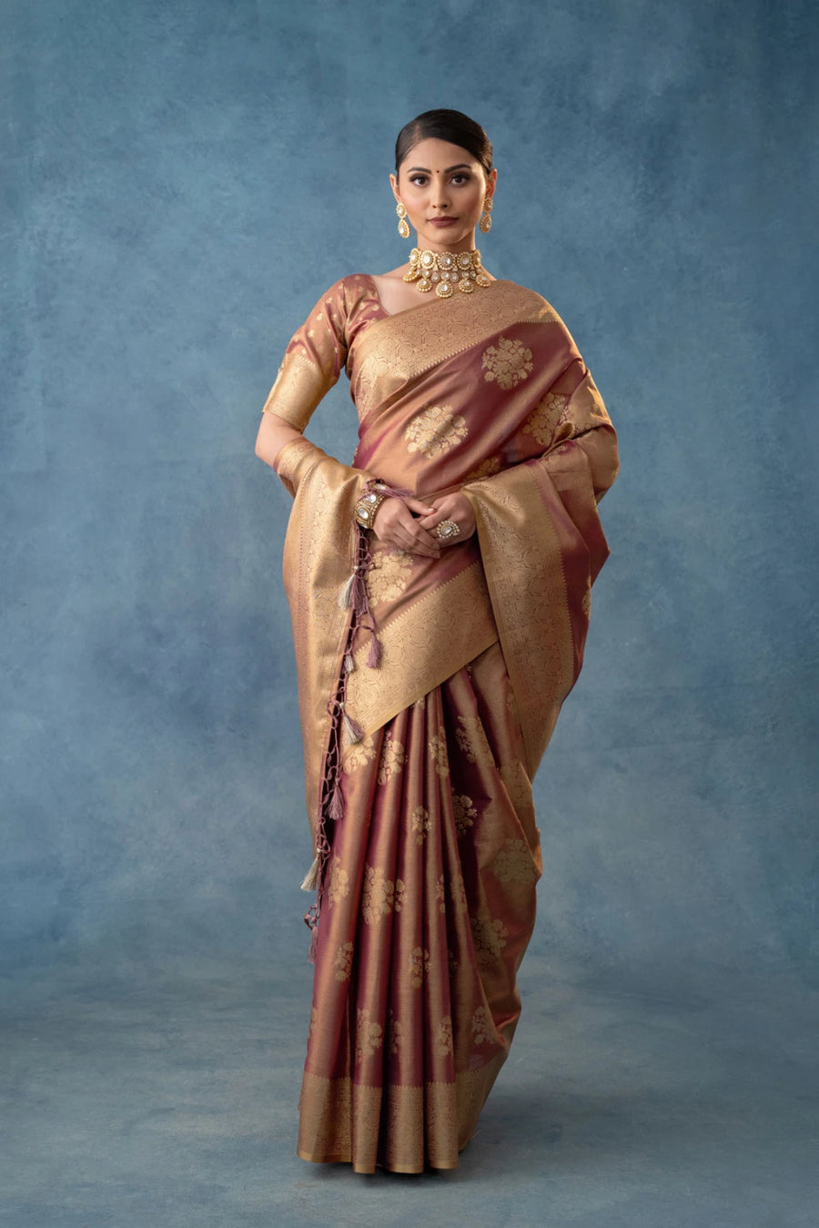 Izhai Silk Purple Saree