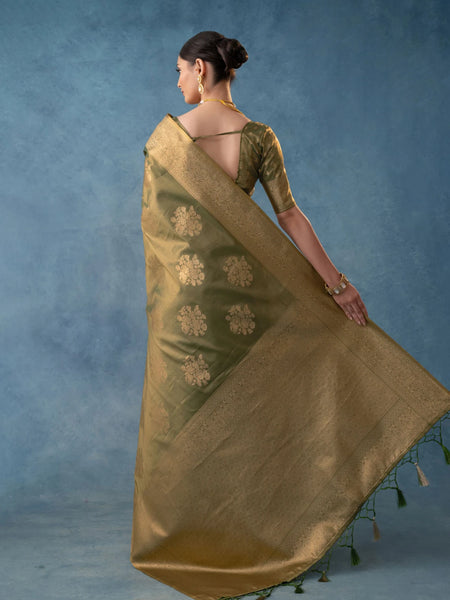 Izhai Silk Green Saree