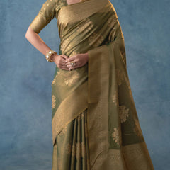 Izhai Silk Green Saree