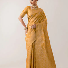Ivona Silk Yellow Saree
