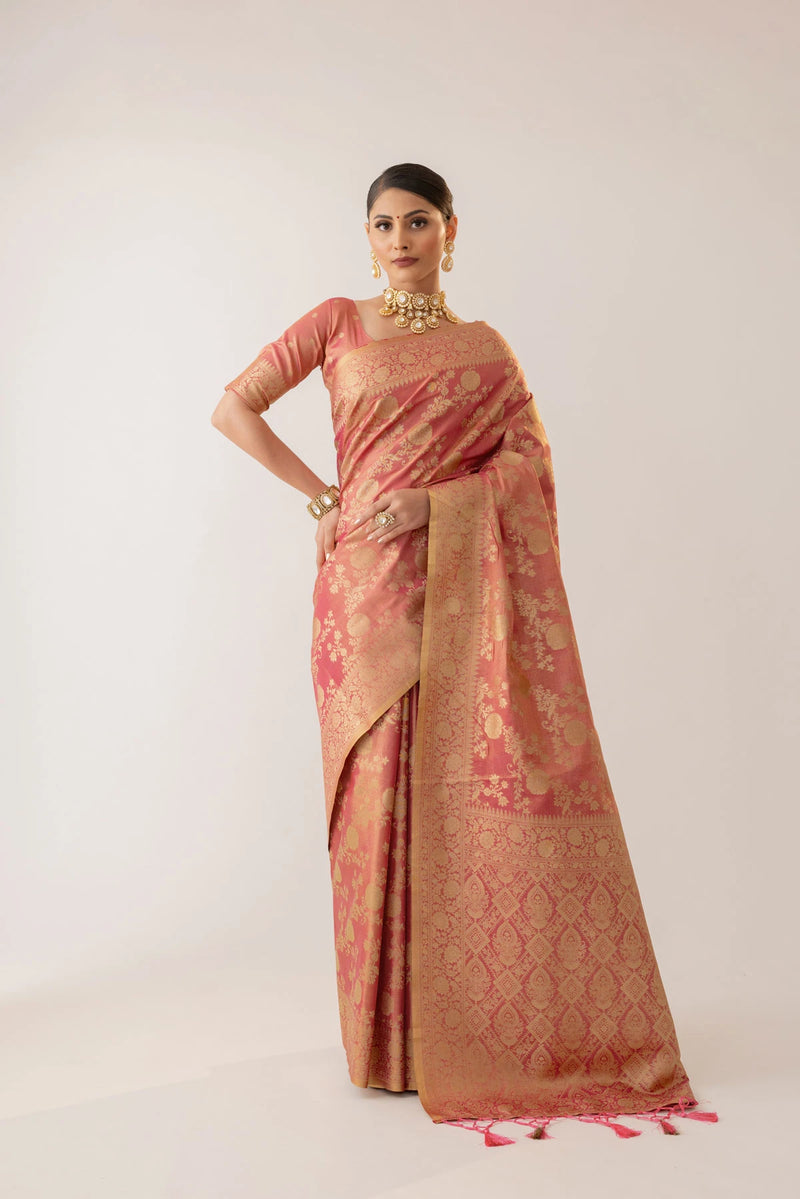 Ivona Silk Red Saree