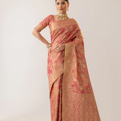 Ivona Silk Red Saree