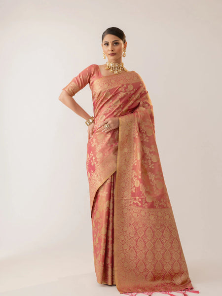 Ivona Silk Red Saree