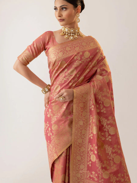Ivona Silk Red Saree