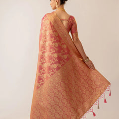 Ivona Silk Red Saree