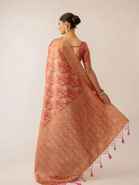 Ivona Silk Red Saree