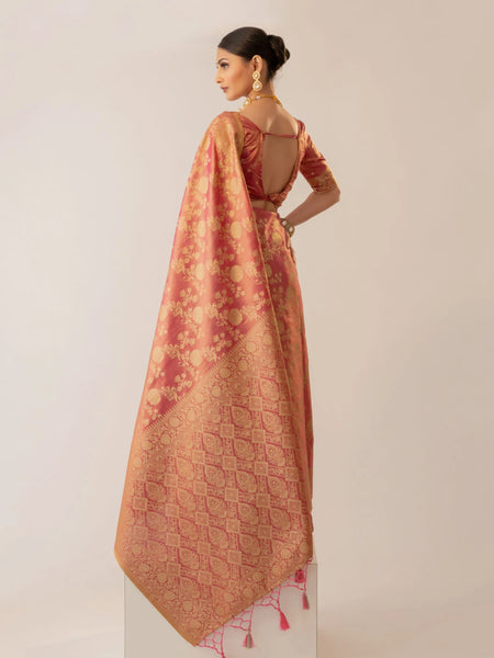 Ivona Silk Red Saree