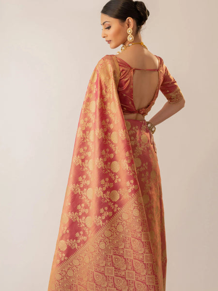 Ivona Silk Red Saree