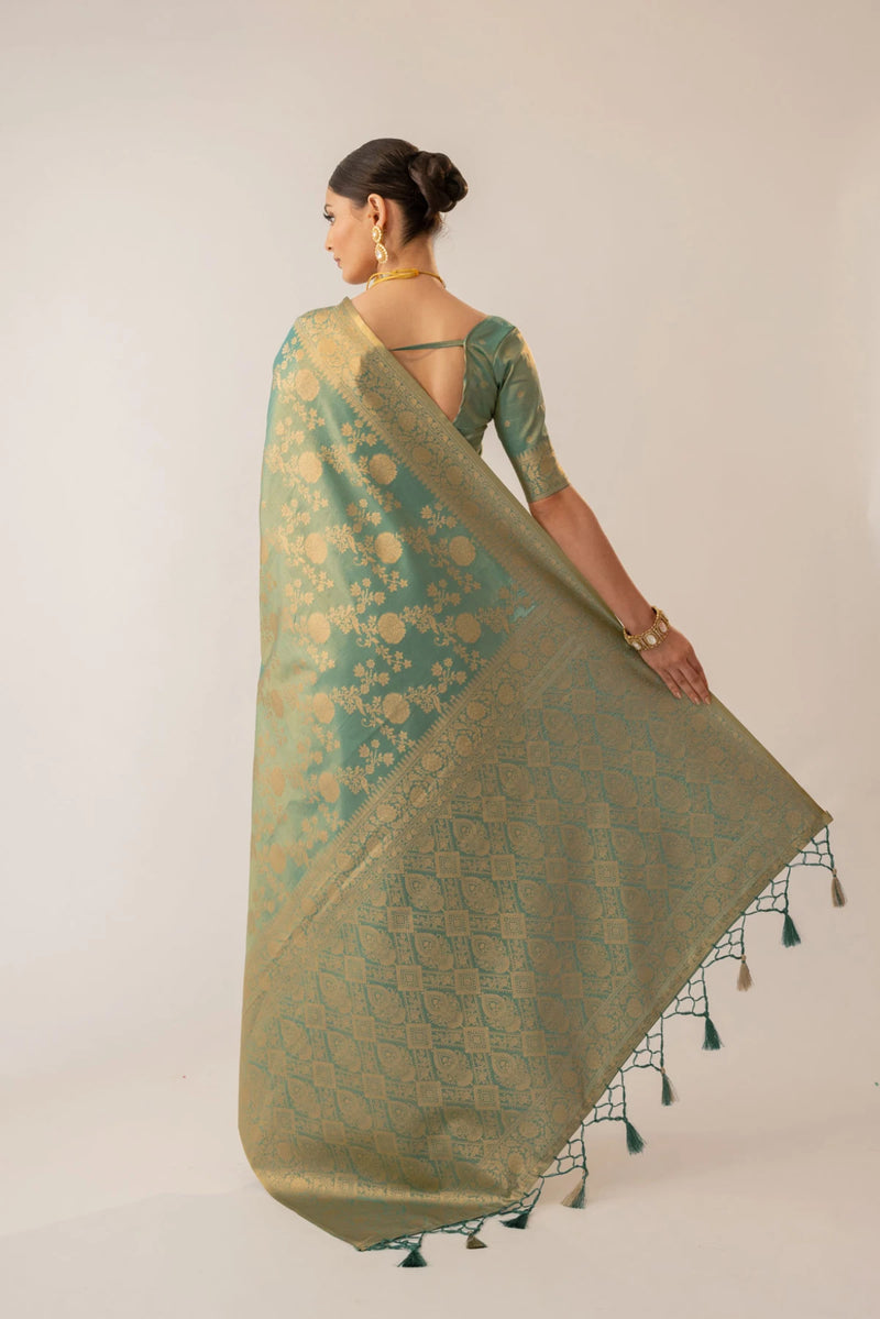 Ivona Silk Green Saree