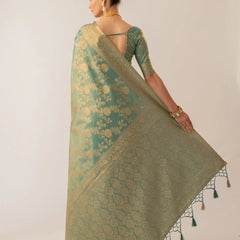 Ivona Silk Green Saree