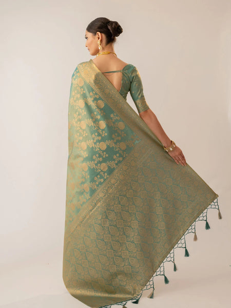 Ivona Silk Green Saree