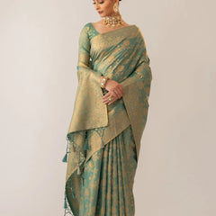 Ivona Silk Green Saree