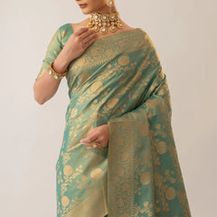 Ivona Silk Green Saree