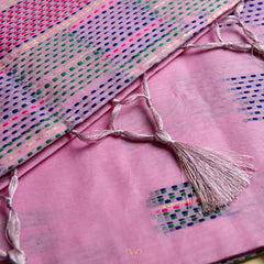 Katha Handloom Baby Pink Saree